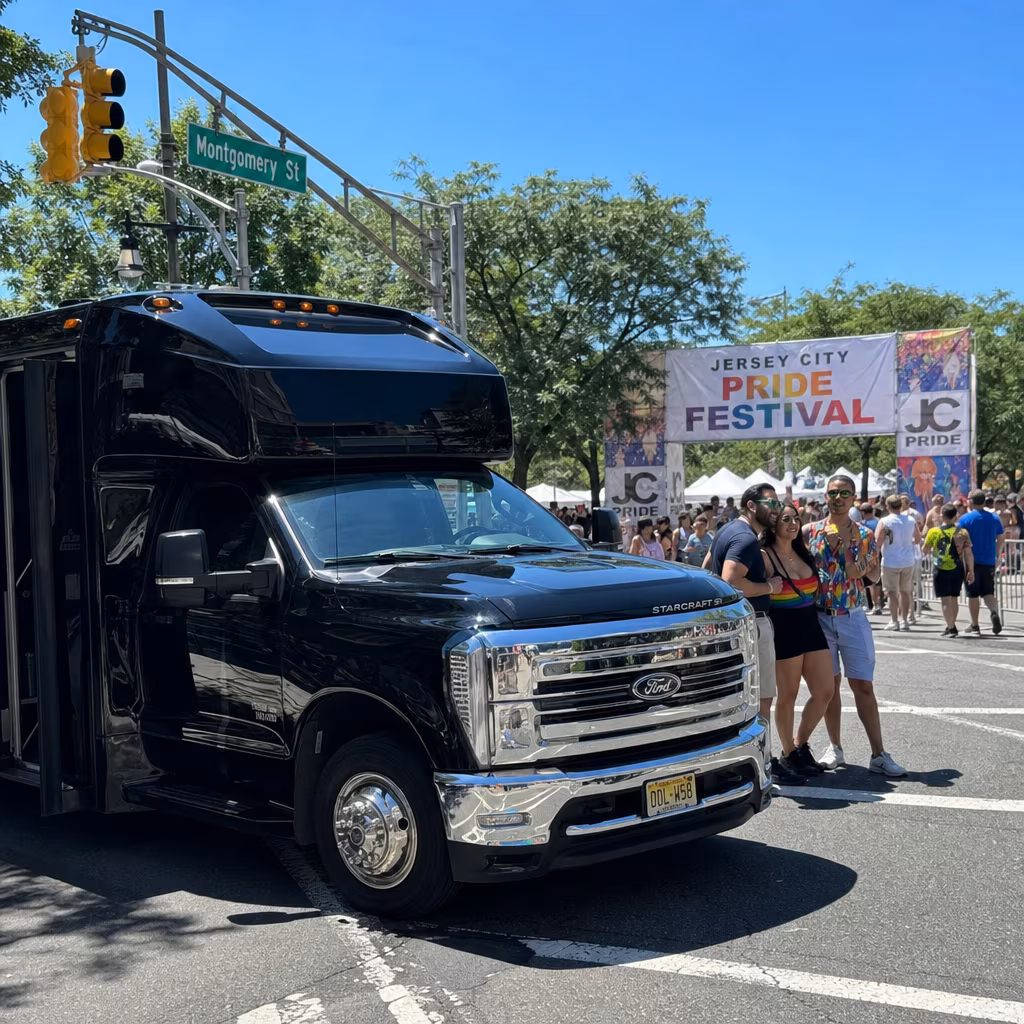 Rent a Bus to the Jersey City Pride Festival (Newark Avenue)