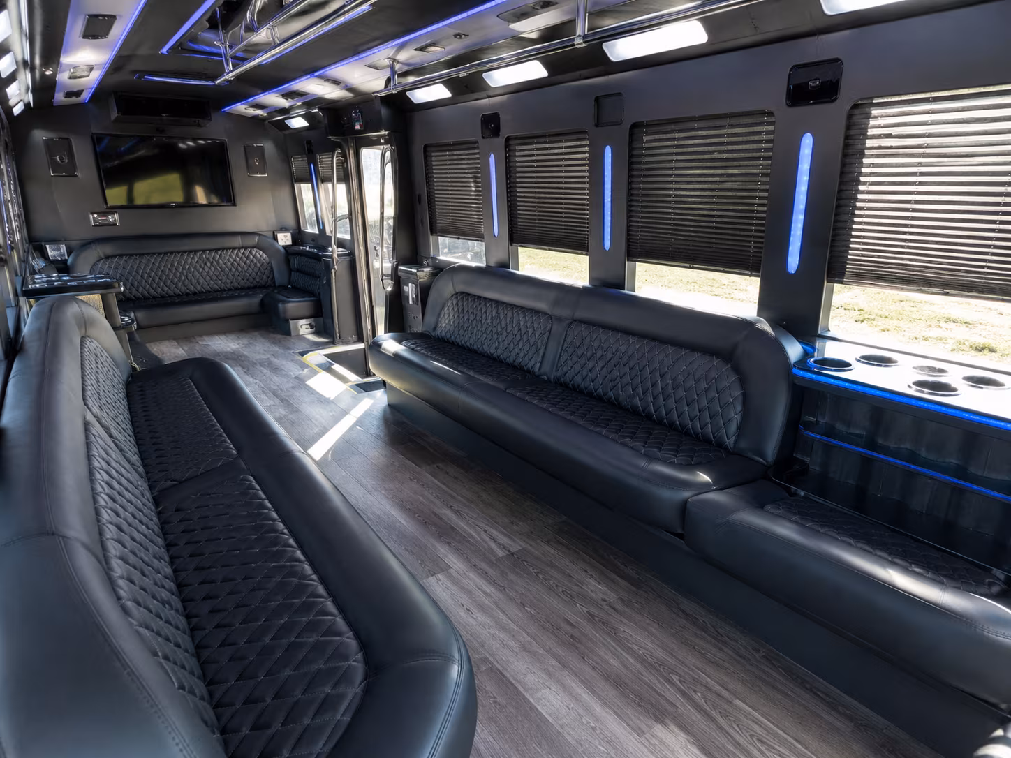 Jersey City Private Event Transportation party bus exterior
