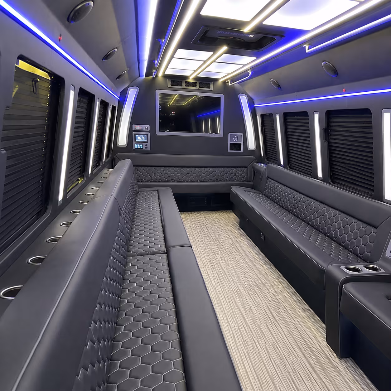 Jersey City Prom & Homecoming Transportation party bus interior