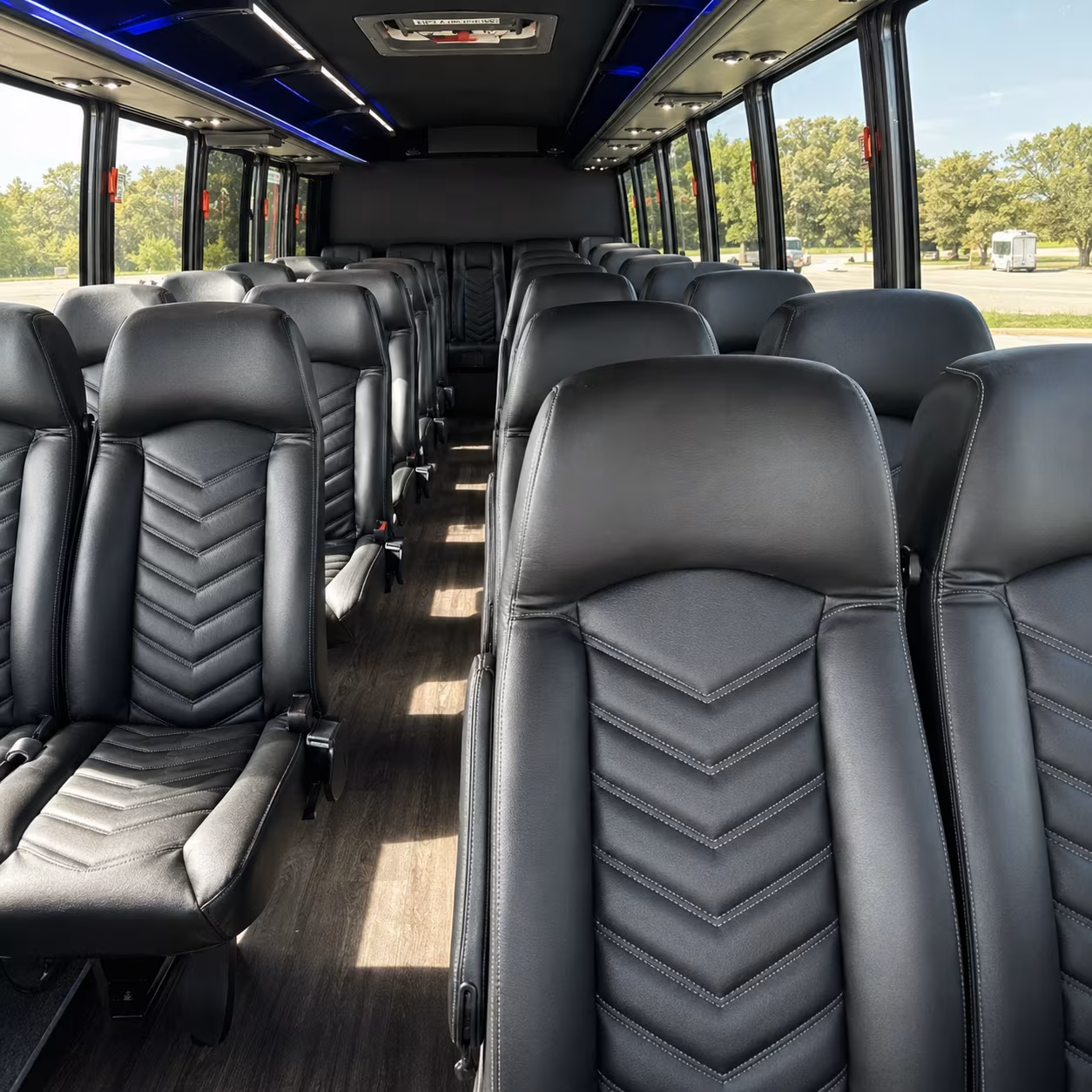 Jersey City School Event Transportation party bus exterior