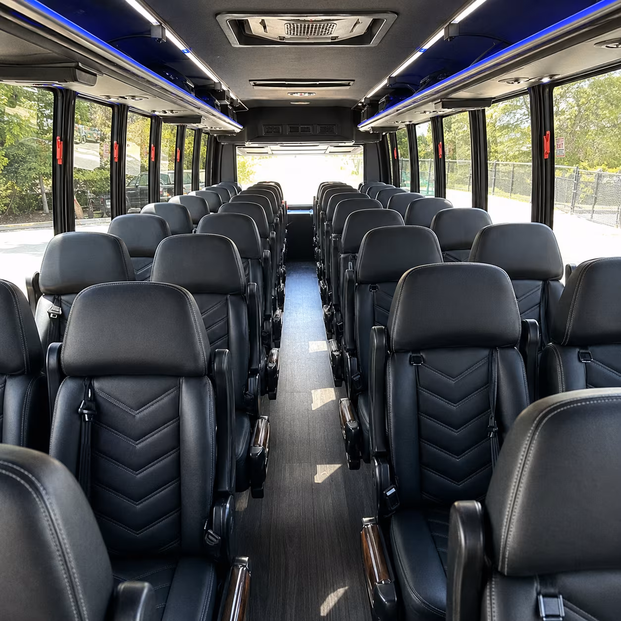 Jersey City School Event Transportation party bus interior
