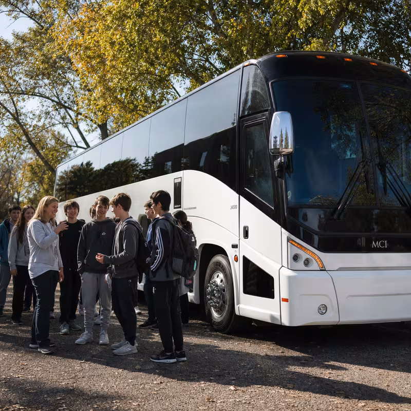 Black Mercedes Sprinter van staged for an Jersey City School Transportation group