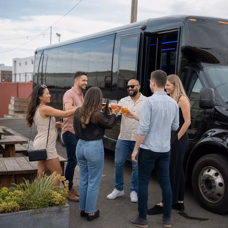 Jersey City Winery & Brewery Tour Transportation fleet vehicle